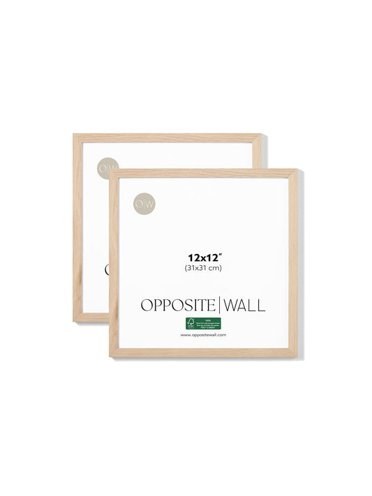 Solid Oak Frame (2 Pack), 12x12 in | 31x31 cm
