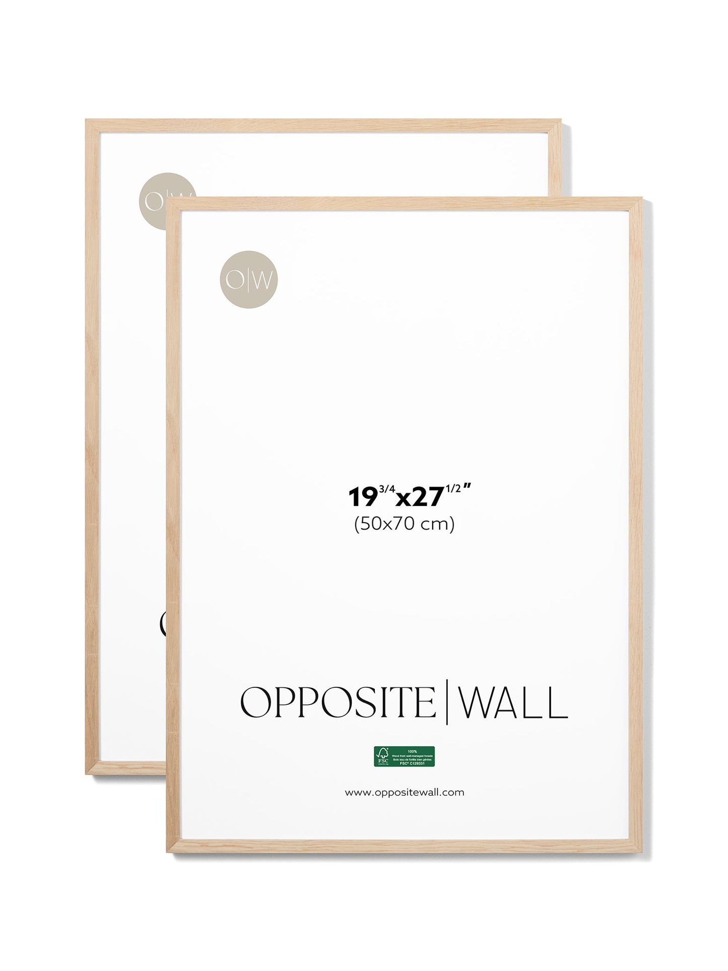 Solid Oak Frame (2 Pack), 19¾x27½ in | 50x70 cm