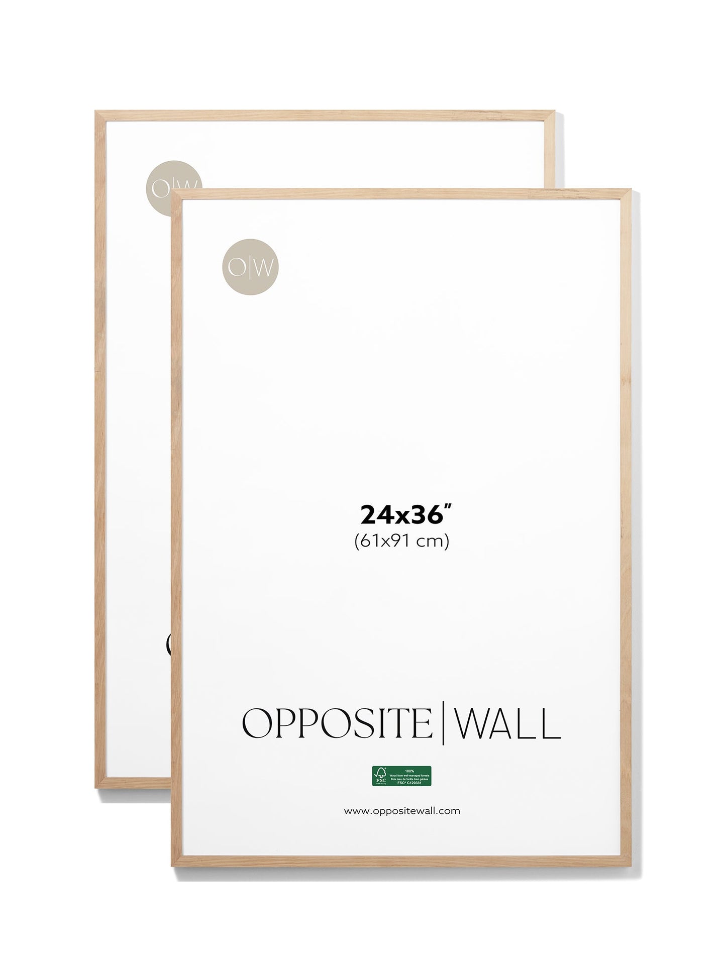 Solid Oak Frame (2 Pack), 24x36 in | 61x91 cm