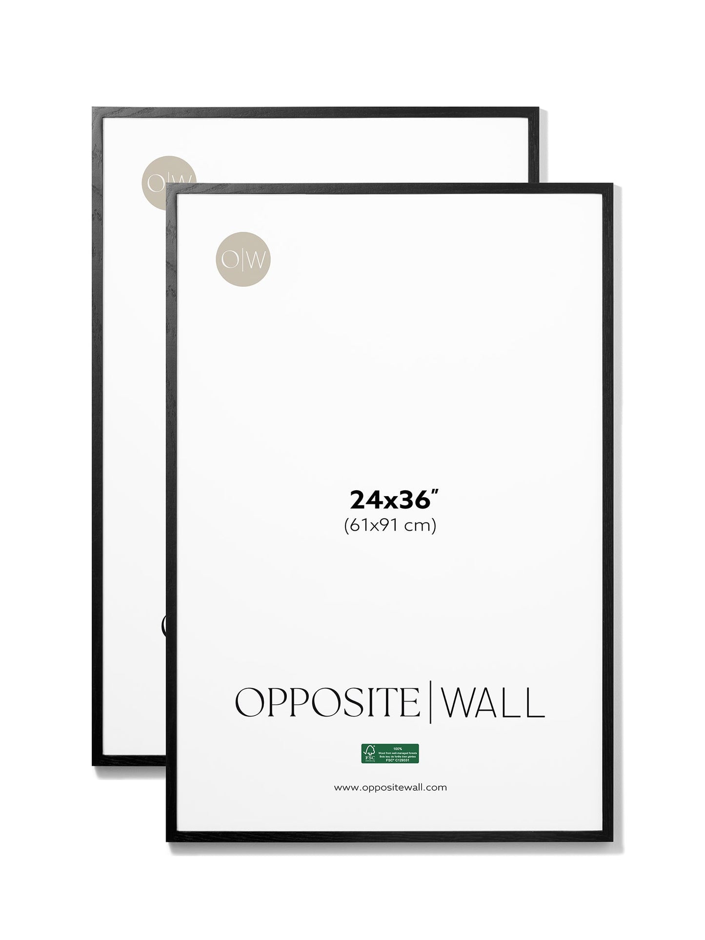 Black Oak Frame (2 Pack), 24x36 in | 61x91 cm