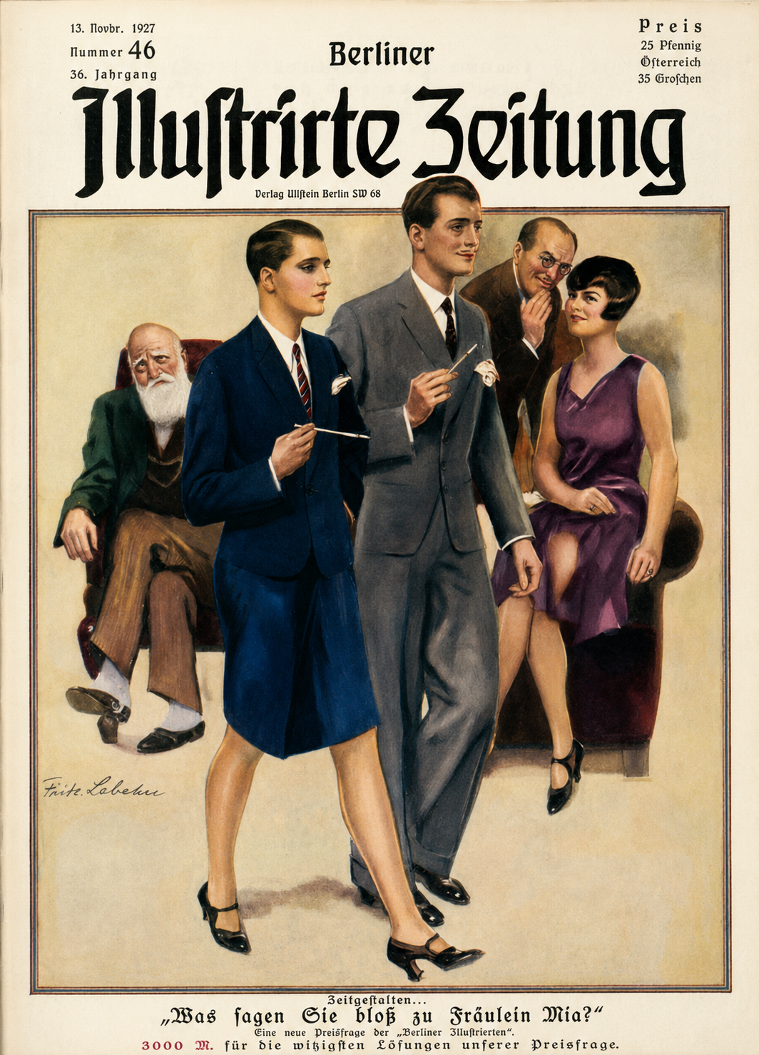 Fräulein Mia, Berlin 1927 A Restored Cover of the Berliner Illustrirte Zeitung