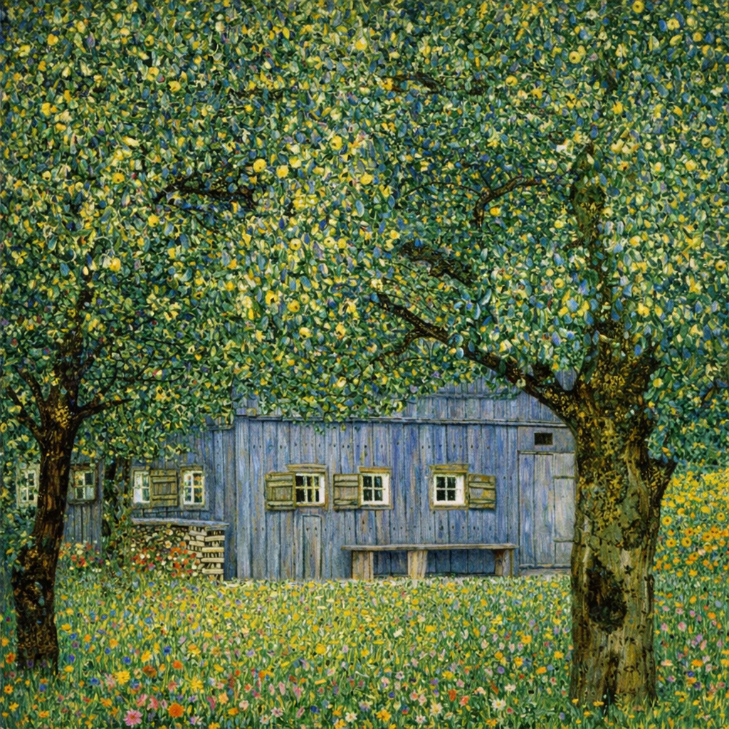 Farmhouse in Upper Austria, Gustav Klimt, c.1912, Elliott Best Restoration