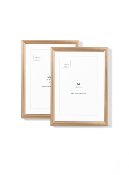Gold Metal Frame (2 Pack), 5x7 in | 13x18 cm