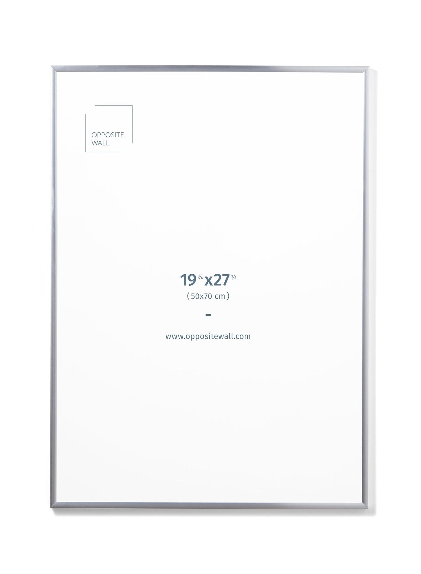 Silver Metal Frame, 19¾x27½ in | 50x70 cm