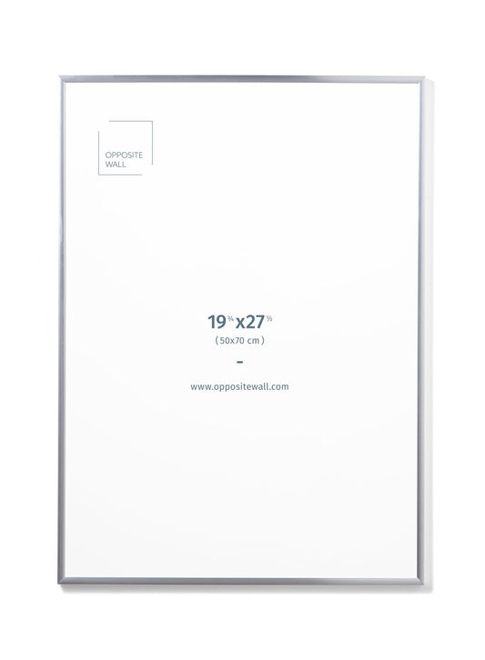 Silver Metal Frame, 19¾x27½ in | 50x70 cm