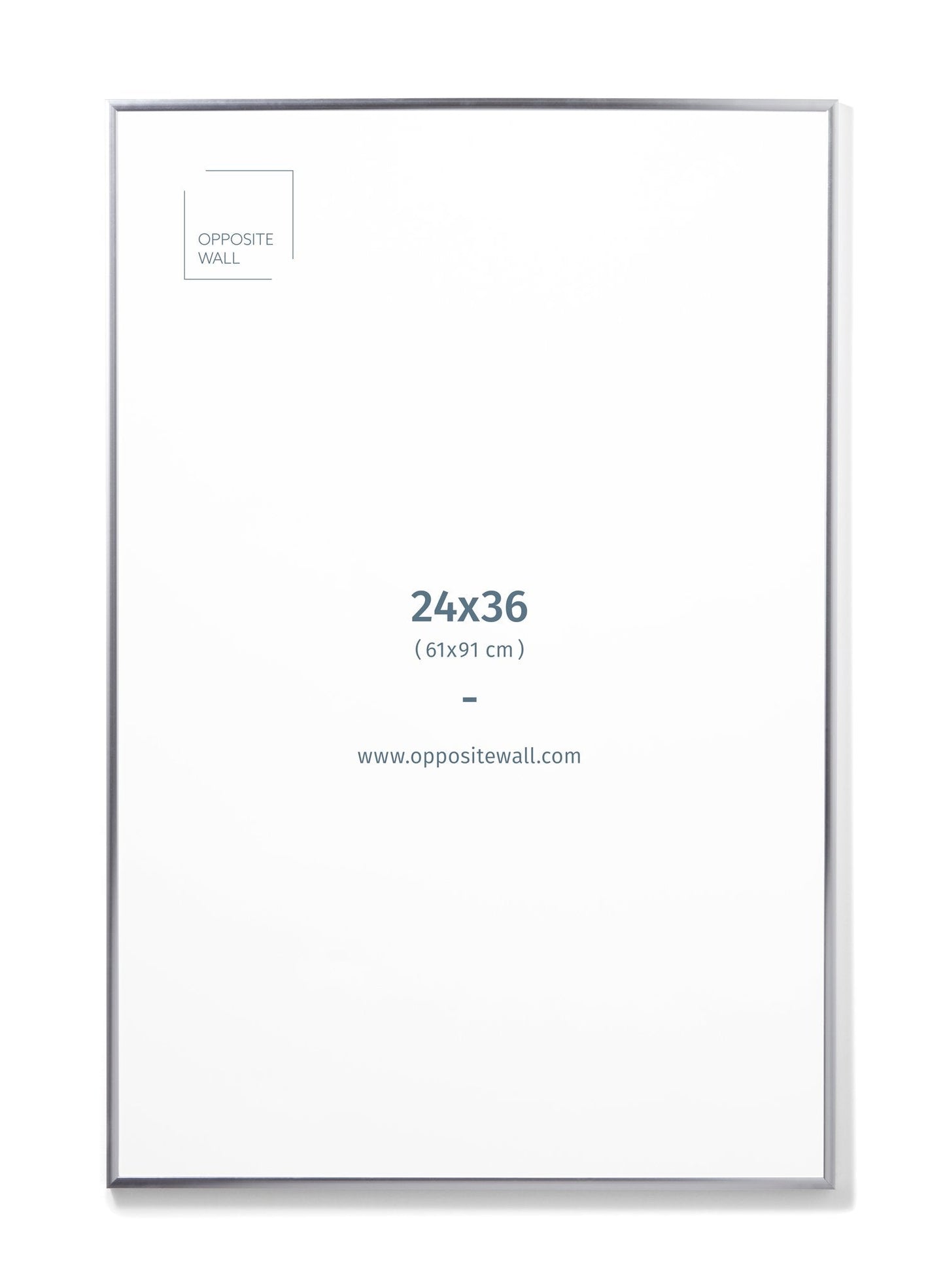 Silver Metal Frame, 24x36 in | 61x91 cm