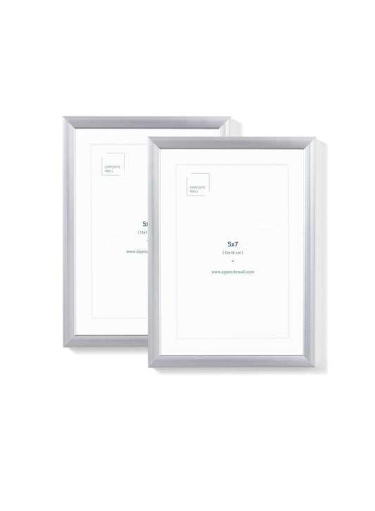 Silver Metal Frame (2 Pack), 5x7 in | 13x18 cm