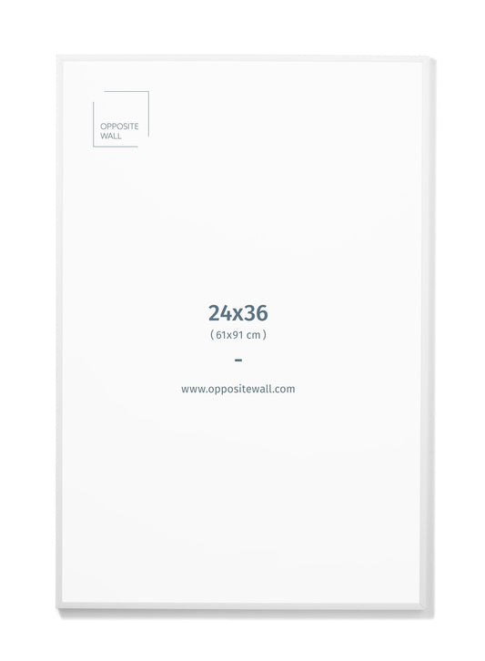 White Metal Frame, 24x36 in | 61x91 cm