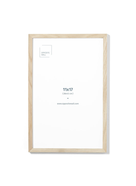 Solid Oak Frame, 11x17 in | 28x43 cm