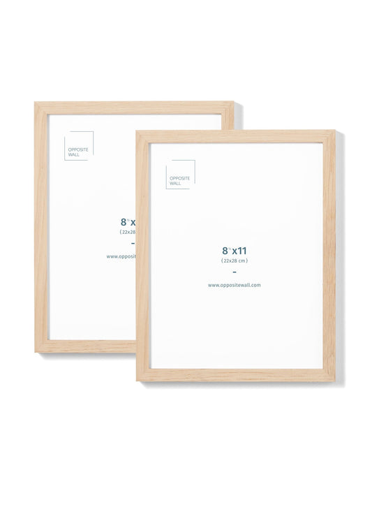 Solid Oak Frame (2 Pack), 8.5x11 in | 22x28 cm