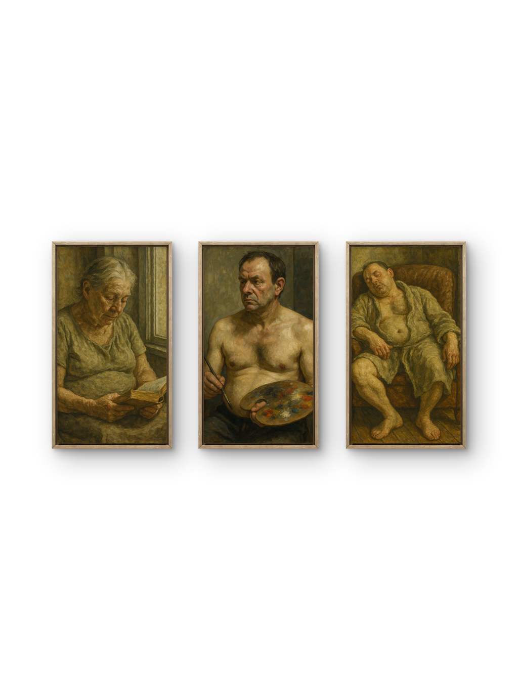 NEW! "Afternoon Snooze," Post-war Figurative Realism.