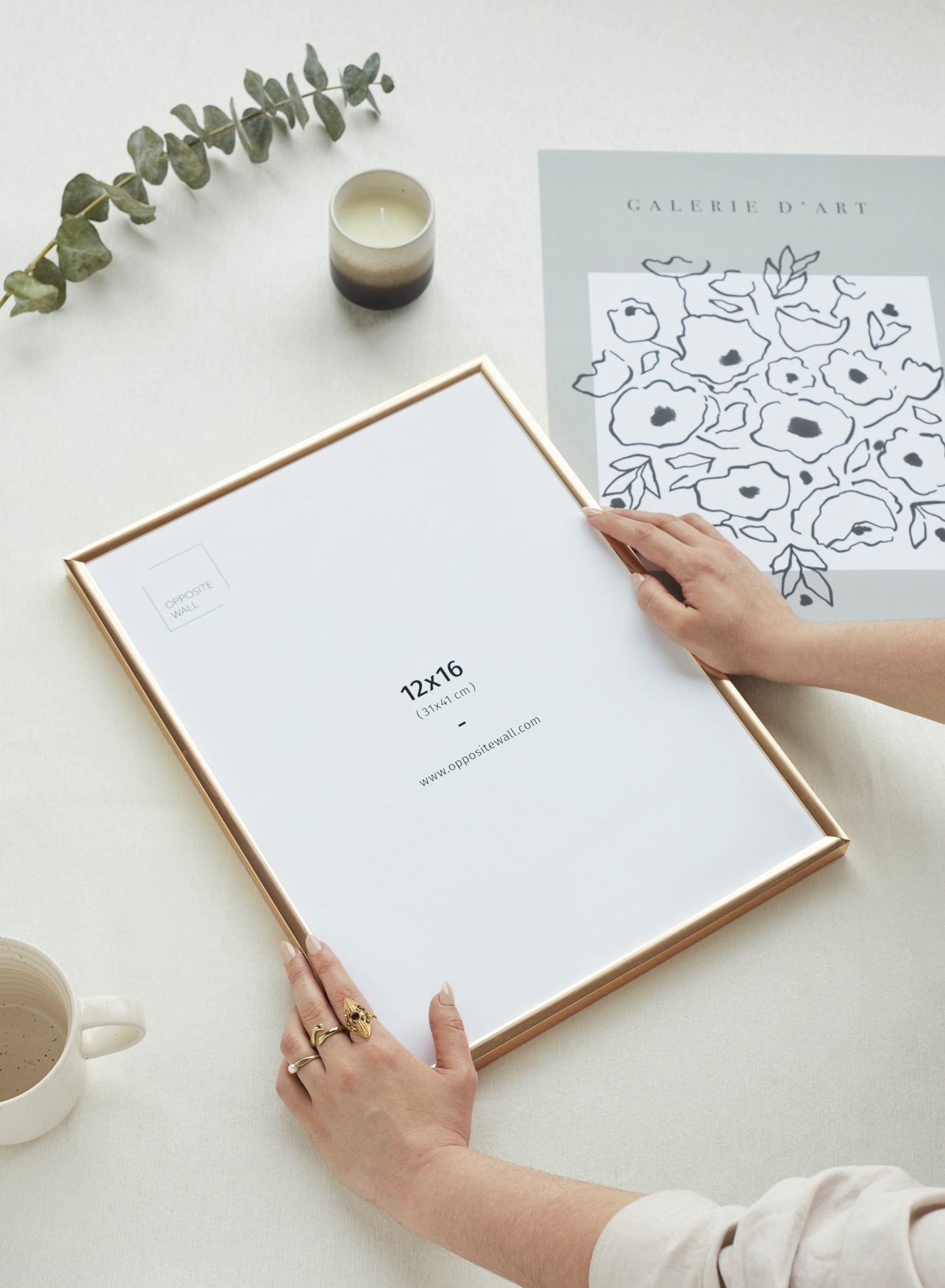 Gold Metal Frame, 24x36 in | 61x91 cm