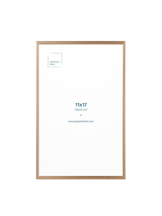 Gold Metal Frame, 11x17 in | 28x43 cm