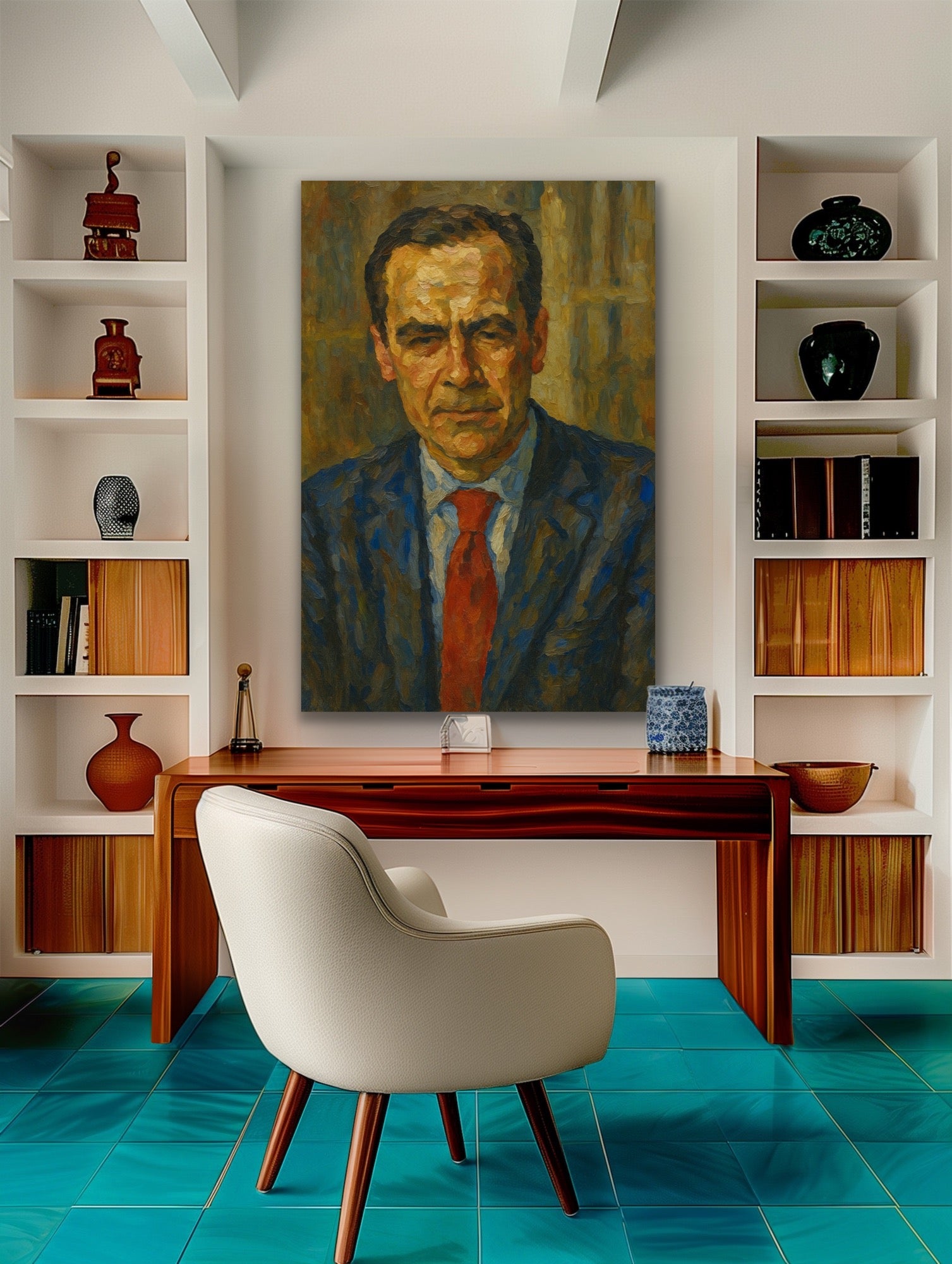 Mark Carney Portrait - Canadian Leadership Contemporary Art