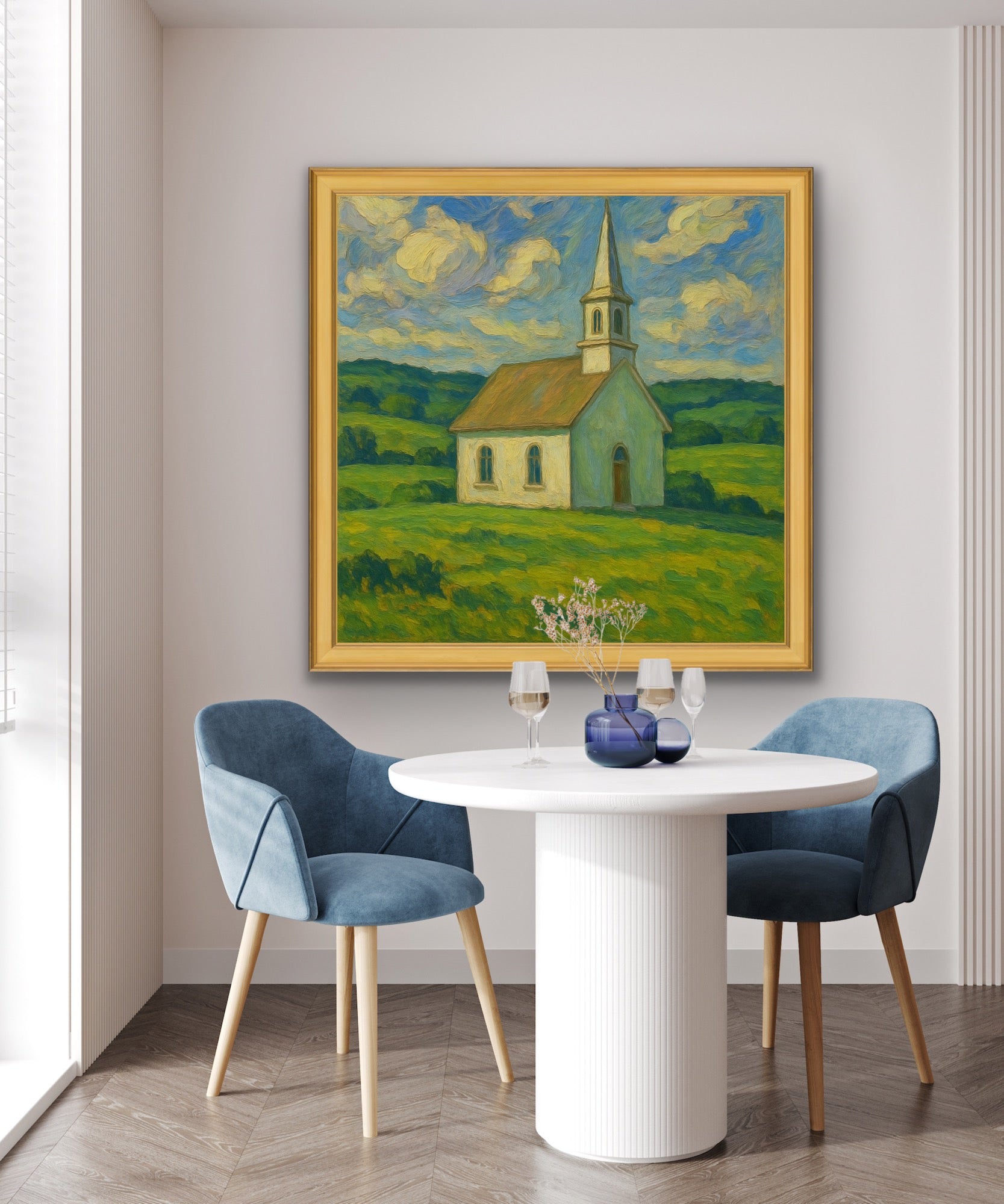 "A country Church," on the plains of Alberta.