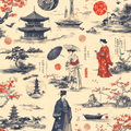 Imperial Japanese inspired wallpaper