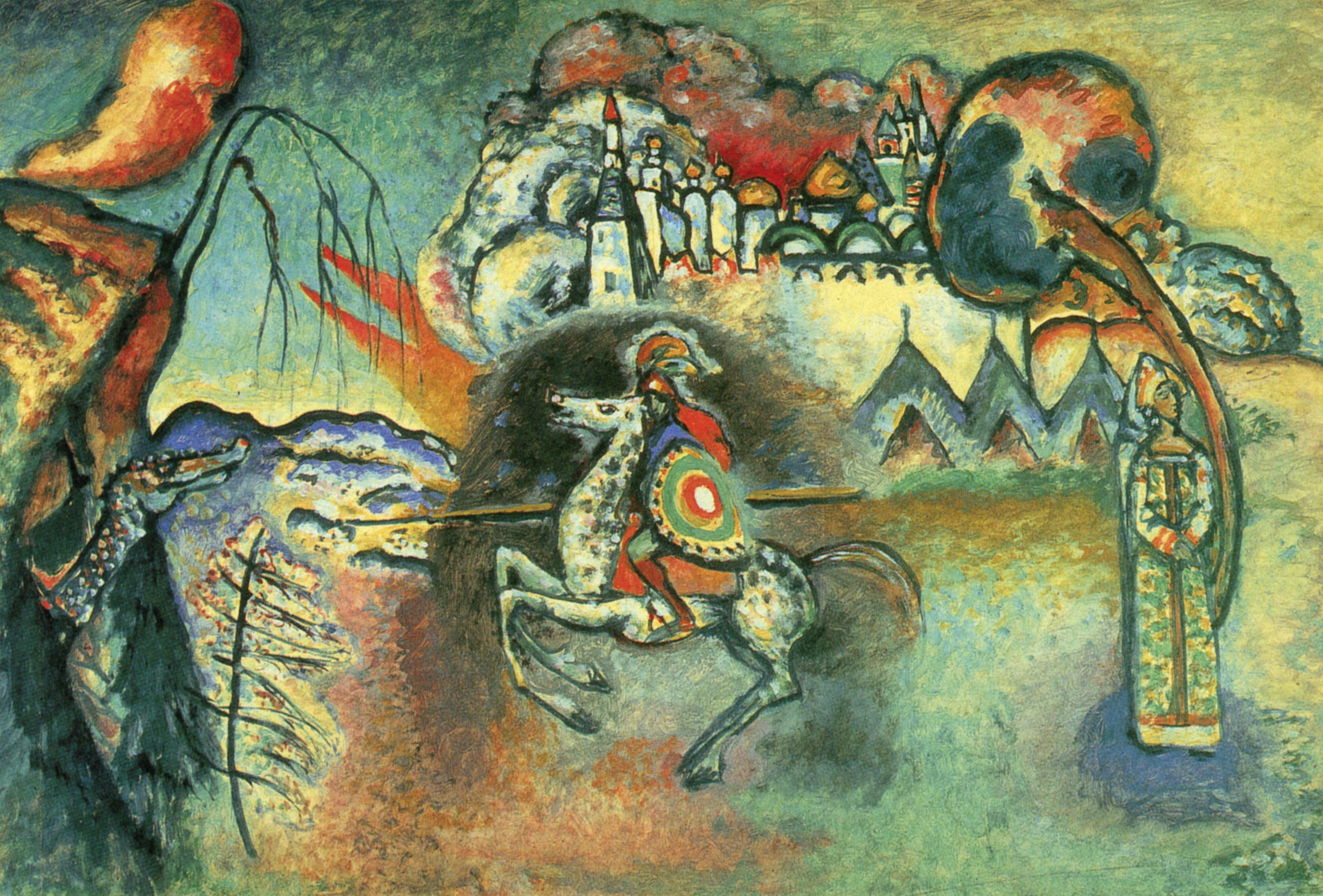 Wassily Kandinsky George and the Dragon - Russian Folk Art