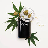 KookiJar "The Tower" Large Glass Stash Jar with 5x Magnifying Lid