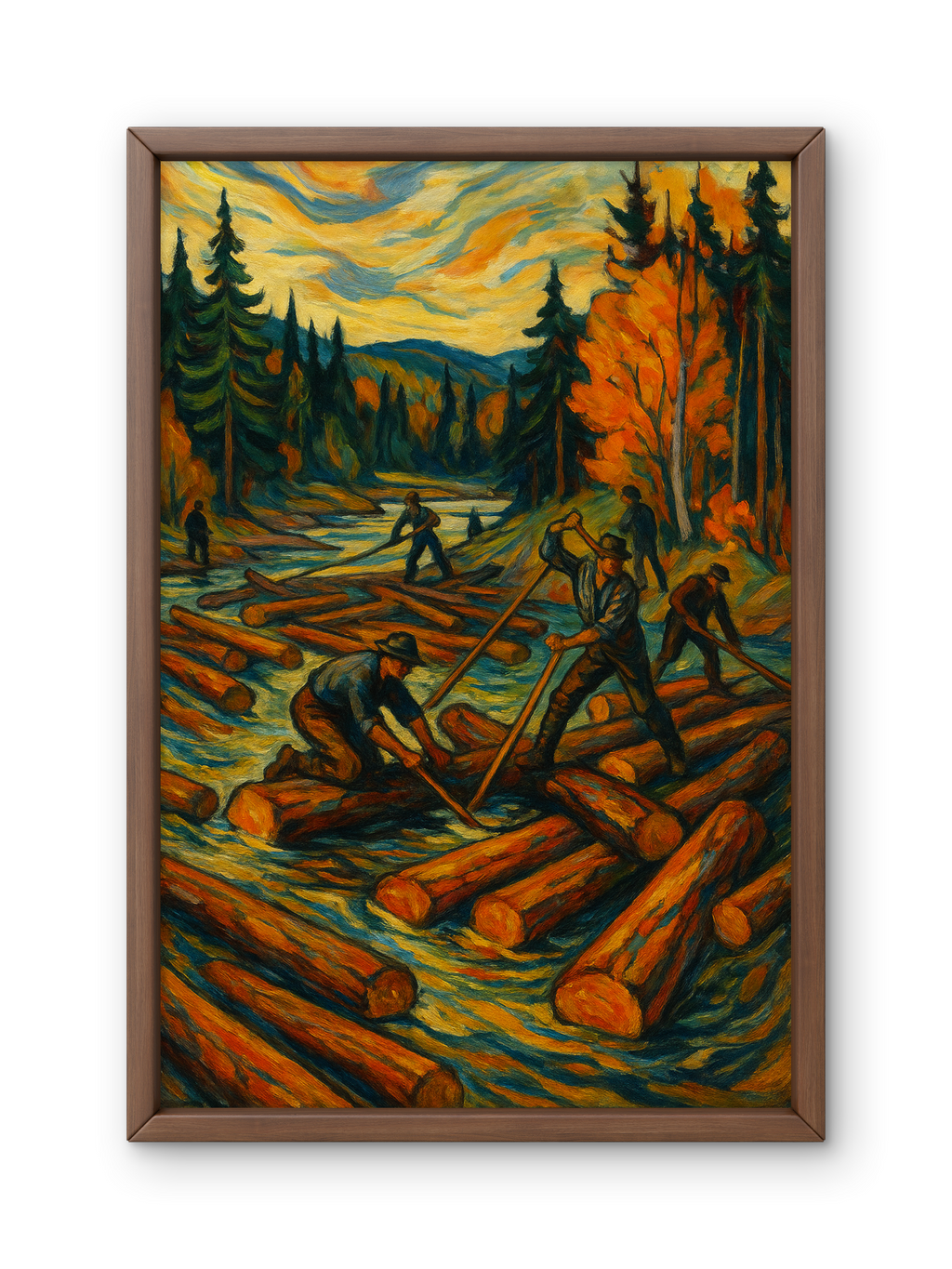 The Log Rollers of British Columbia, after Group of Seven.