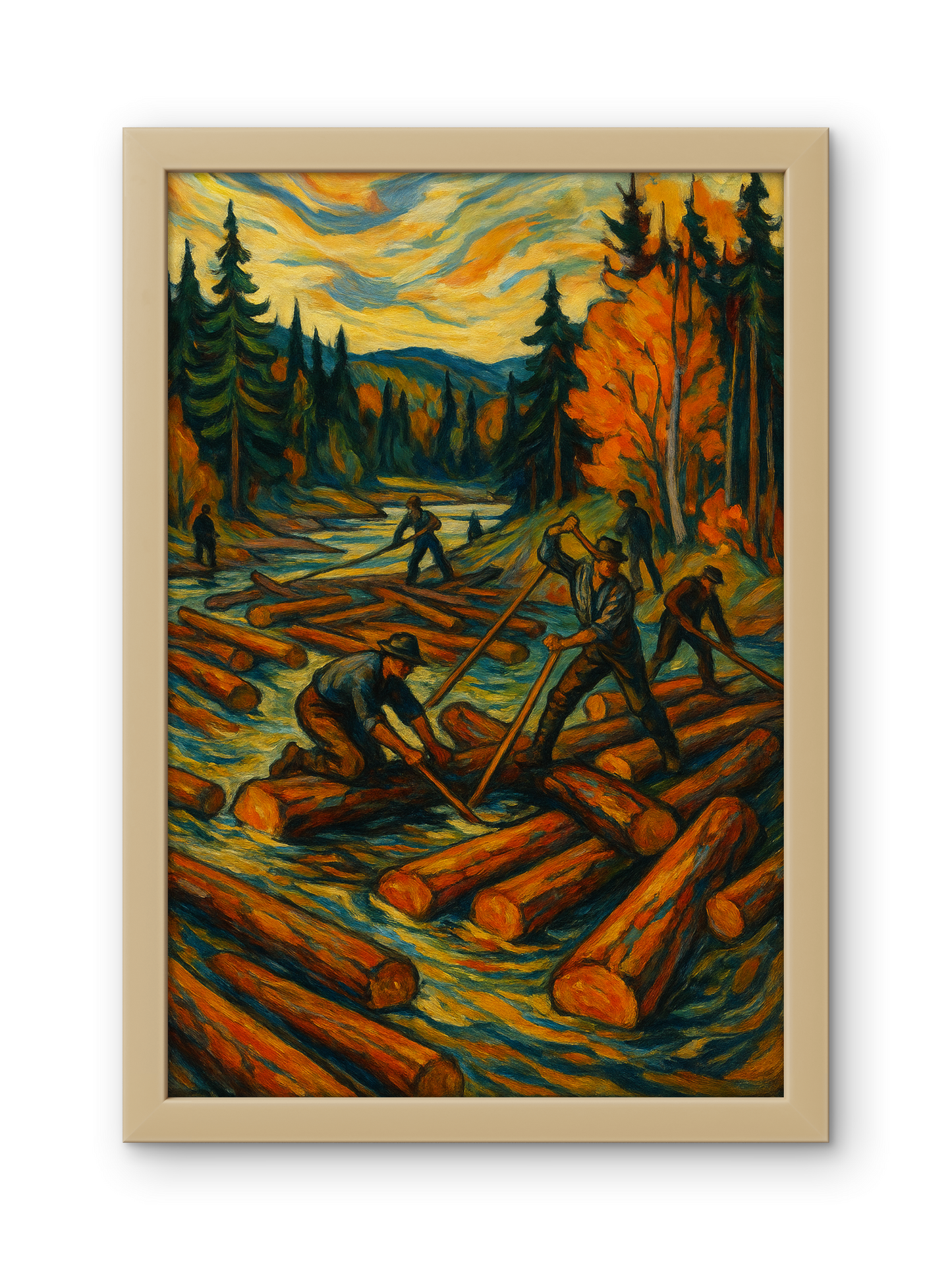 The Log Rollers of British Columbia, after Group of Seven.