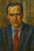 Mark Carney Portrait - Canadian Leadership Contemporary Art
