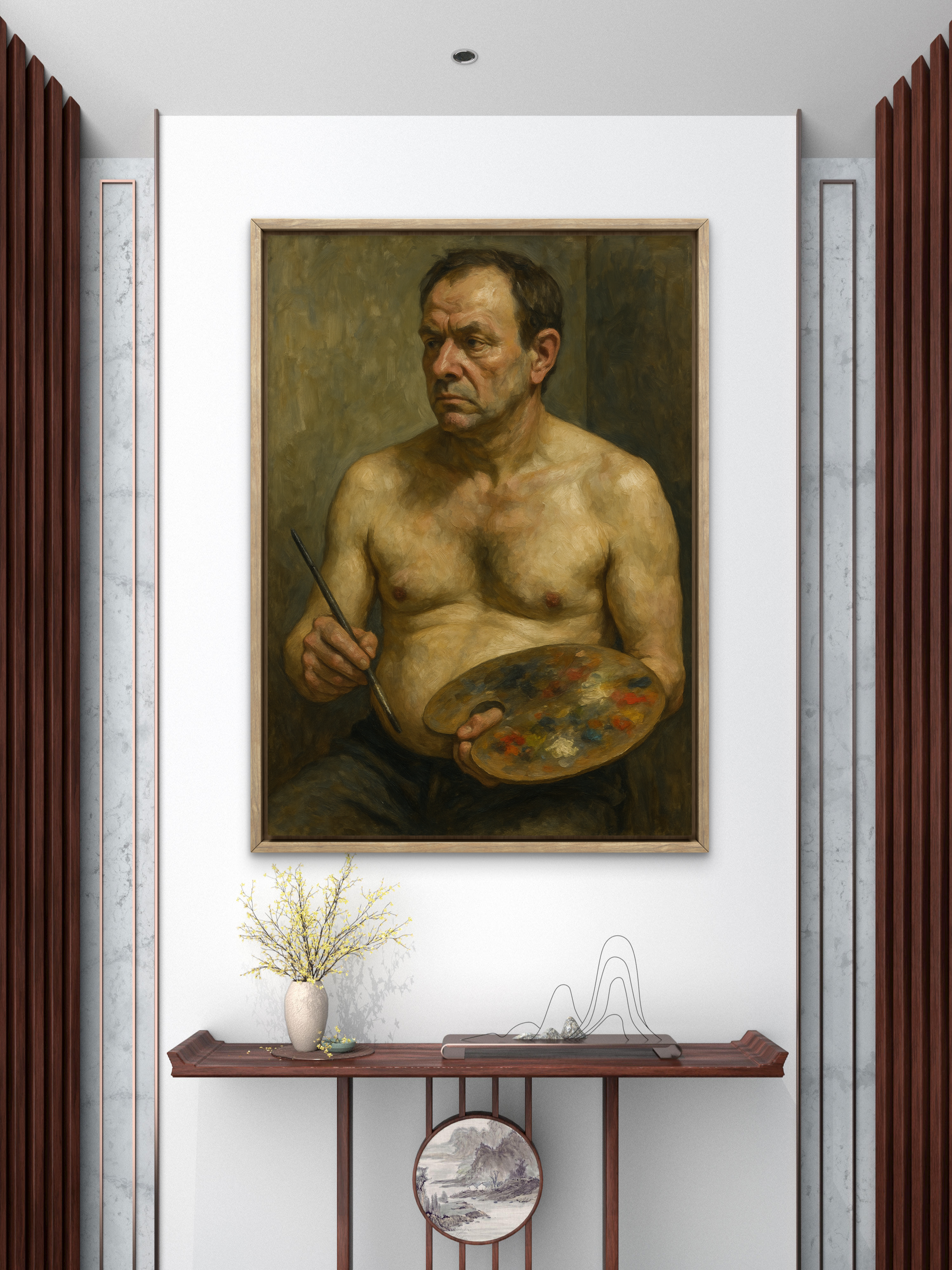 The Painter - Post-War Figurative Realism Portrait