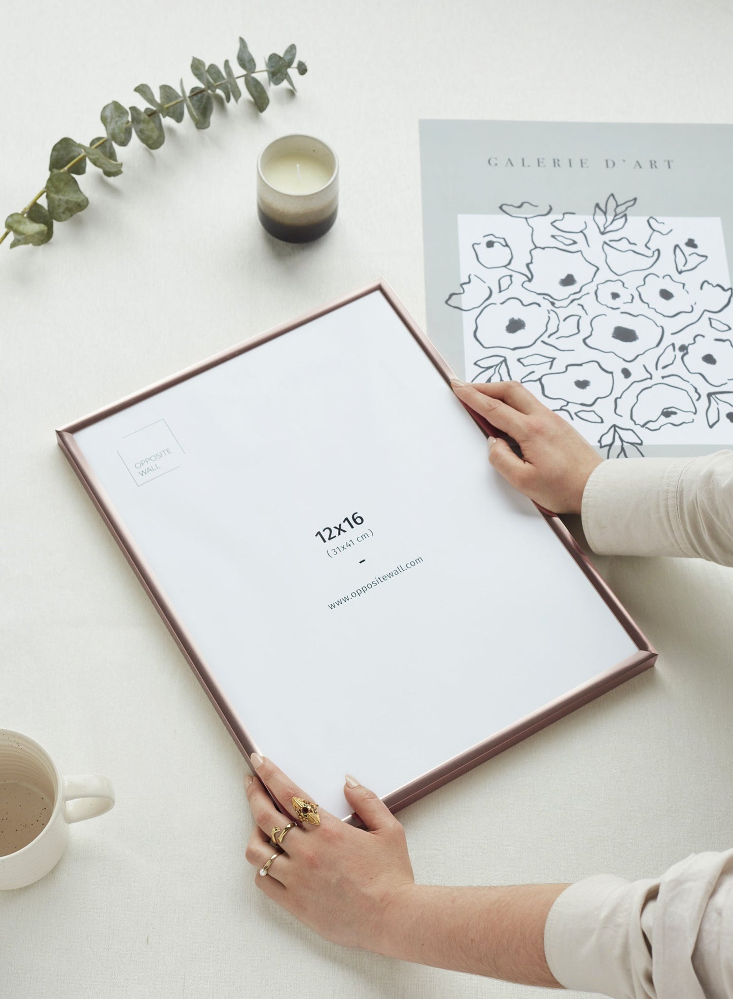 Rose Gold Metal Frame, 19¾x27½ in | 50x70 cm