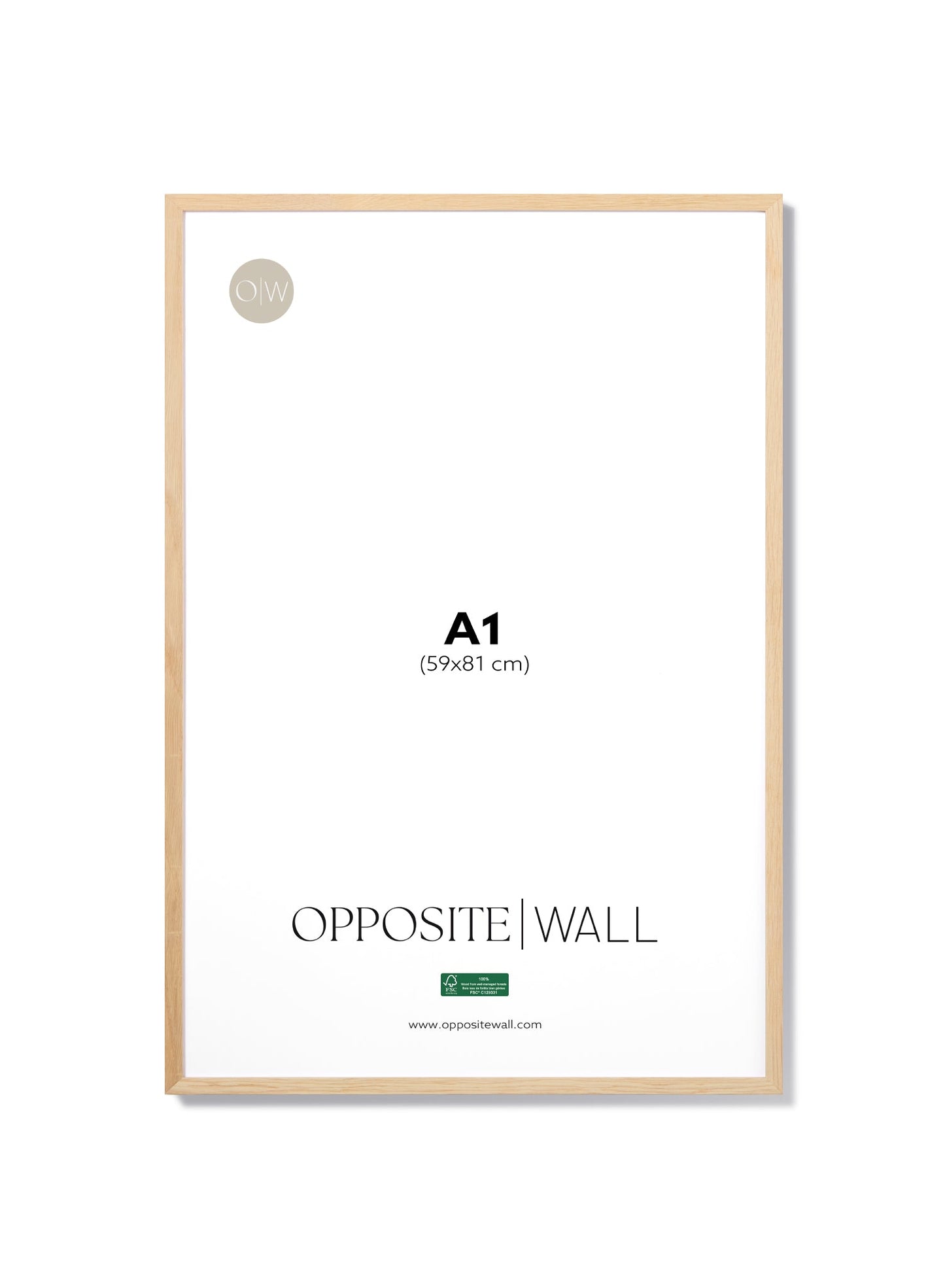 Solid Oak Frame, A1 | 59x84 cm