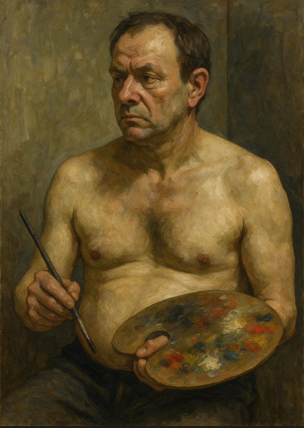 The Painter - Post-War Figurative Realism Portrait