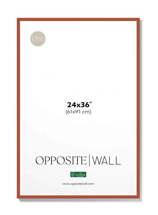 Terracotta Wood Frame, 24x36 in | 61x91 cm