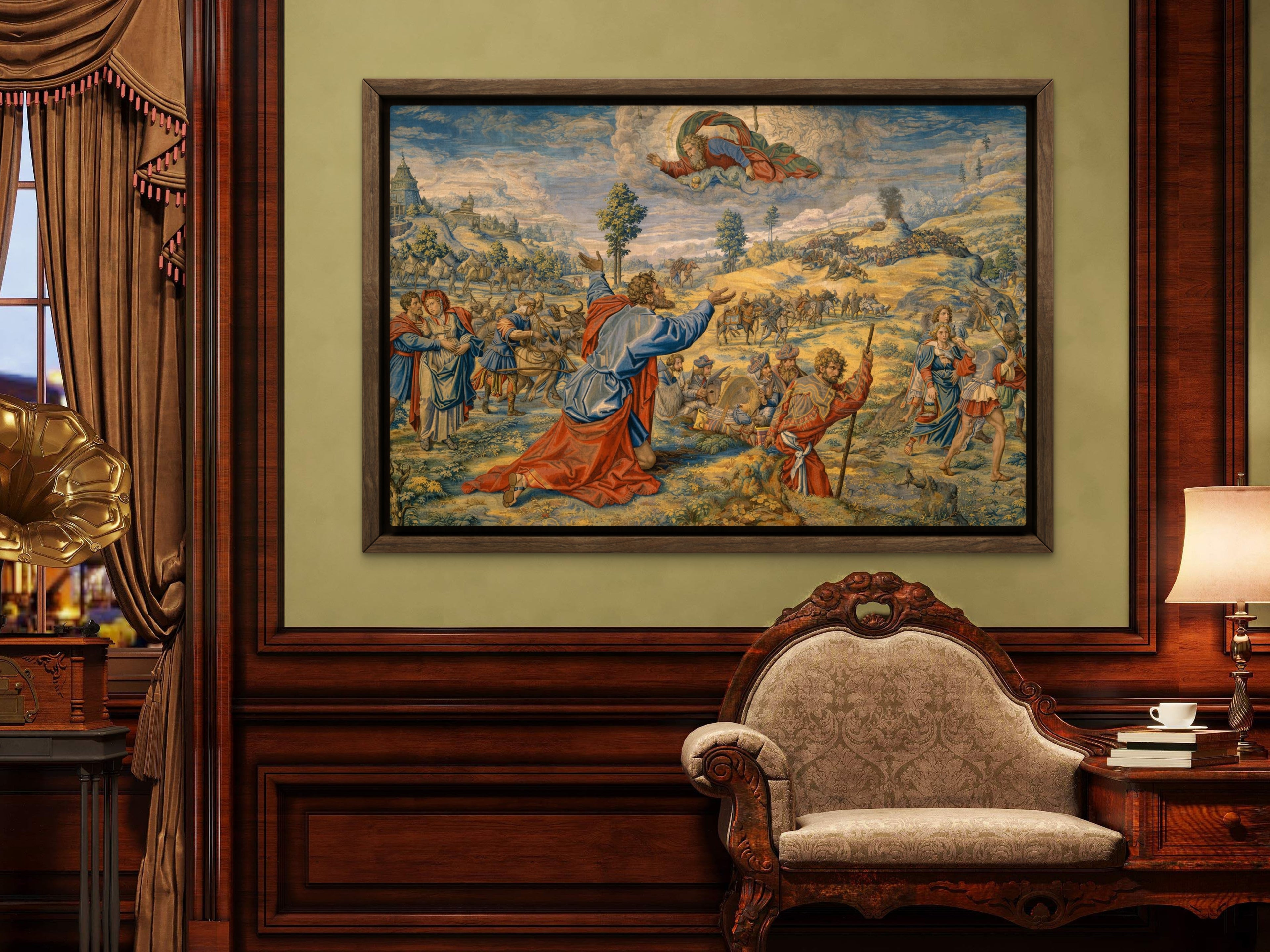 The Departure of Abraham Digitally Restored Tapestry