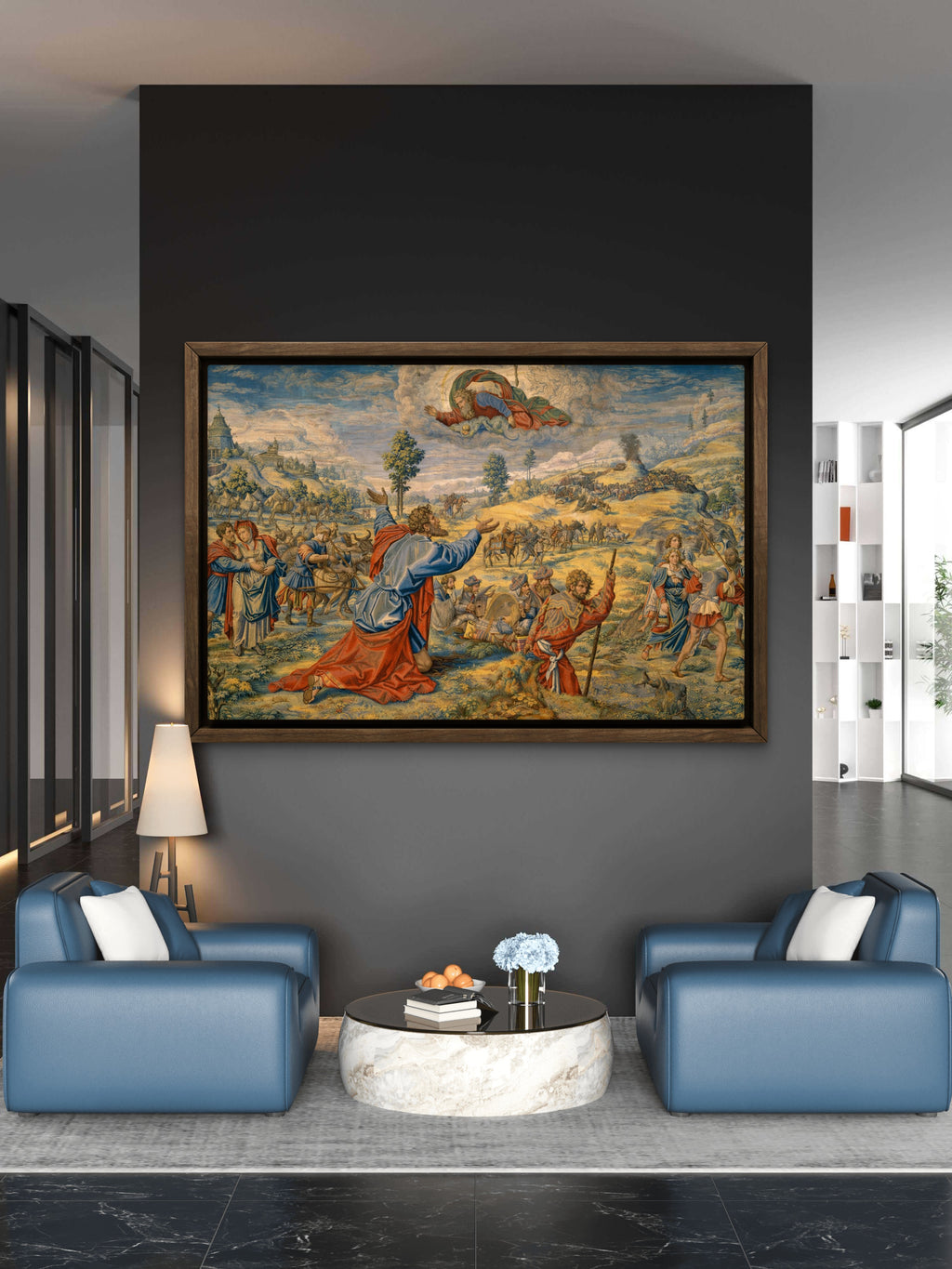 "The Departure of Abraham," school of flemish tapestry, remastered in the Elliott Best Studio.