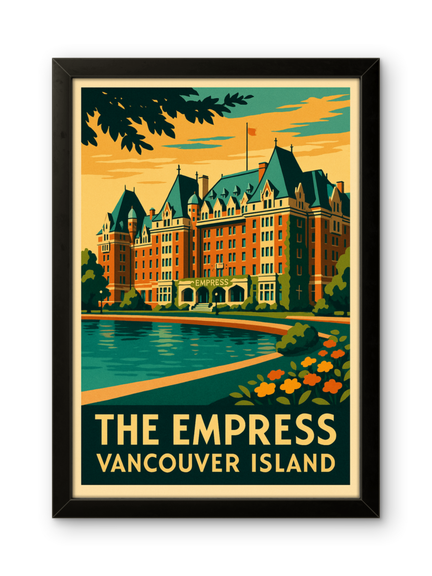FRAMED & READY TO HANG! The Empress, Victoria, British Columbia