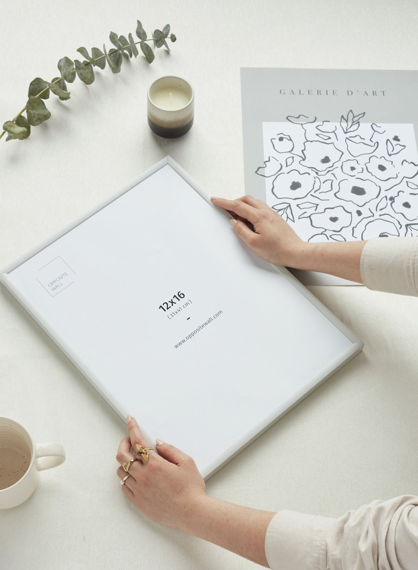 White Metal Frame, 12x16 in | 31x41 cm