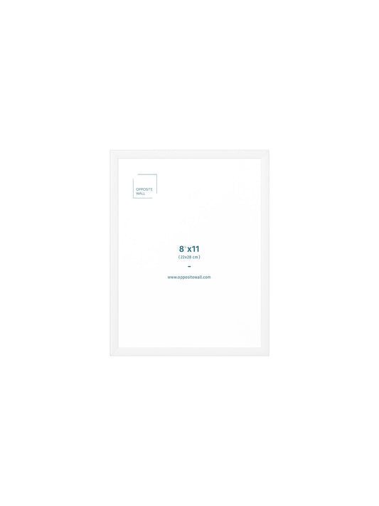 White Metal Frame, 8.5x11 in | 22x28 cm