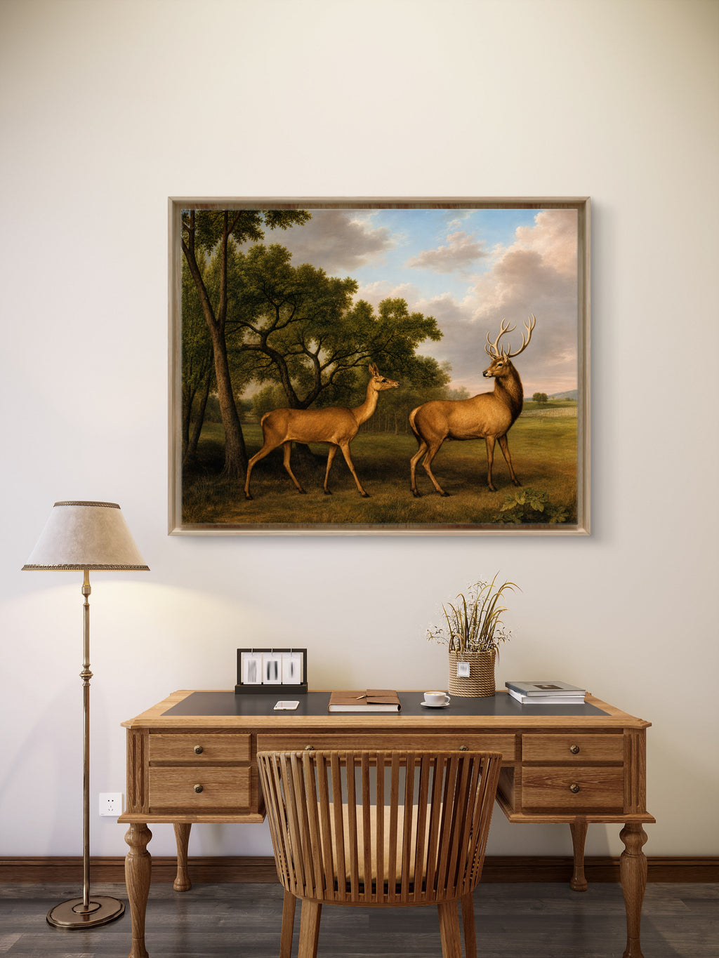 Stubbs, George (1724-1806) - Red deer stag & hind 1792
