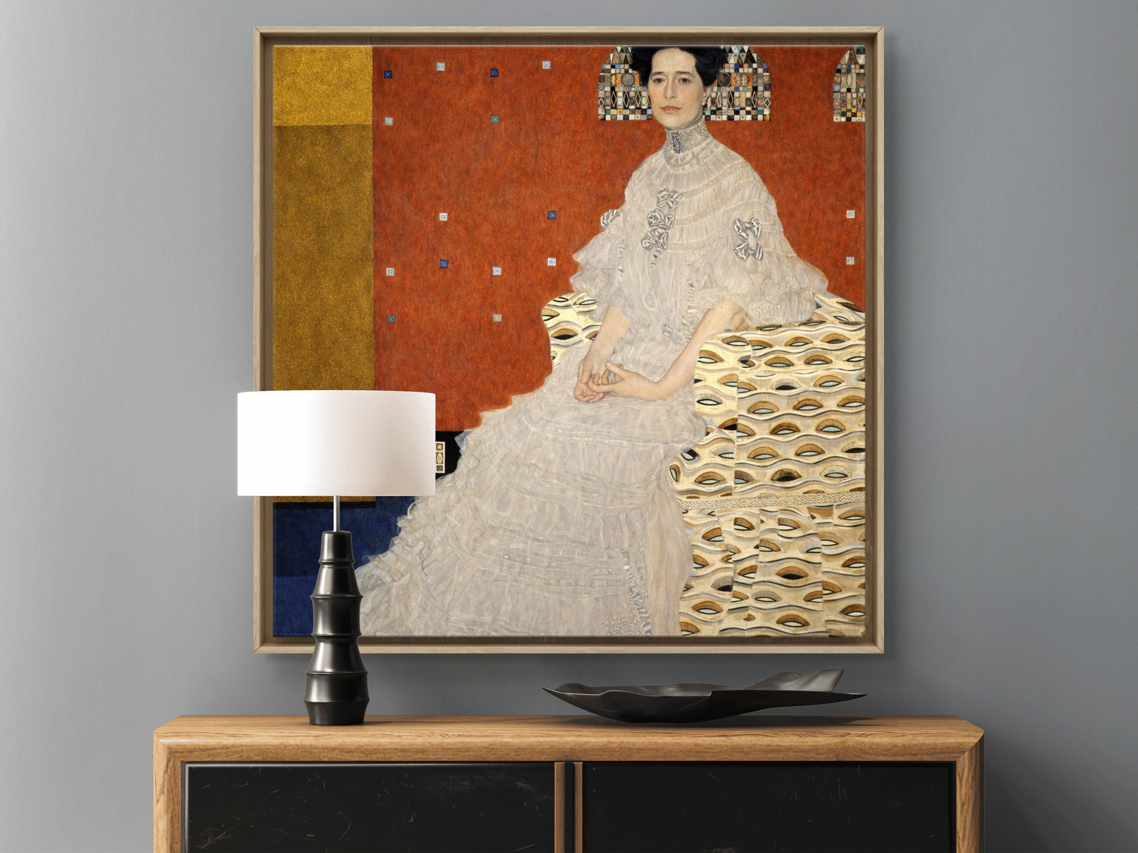 Portrait of Fritza Riedler (wife of the Austrian engineer Alois Riedler), Gustav Klimt, 1906 - An Elliott Best Restoration