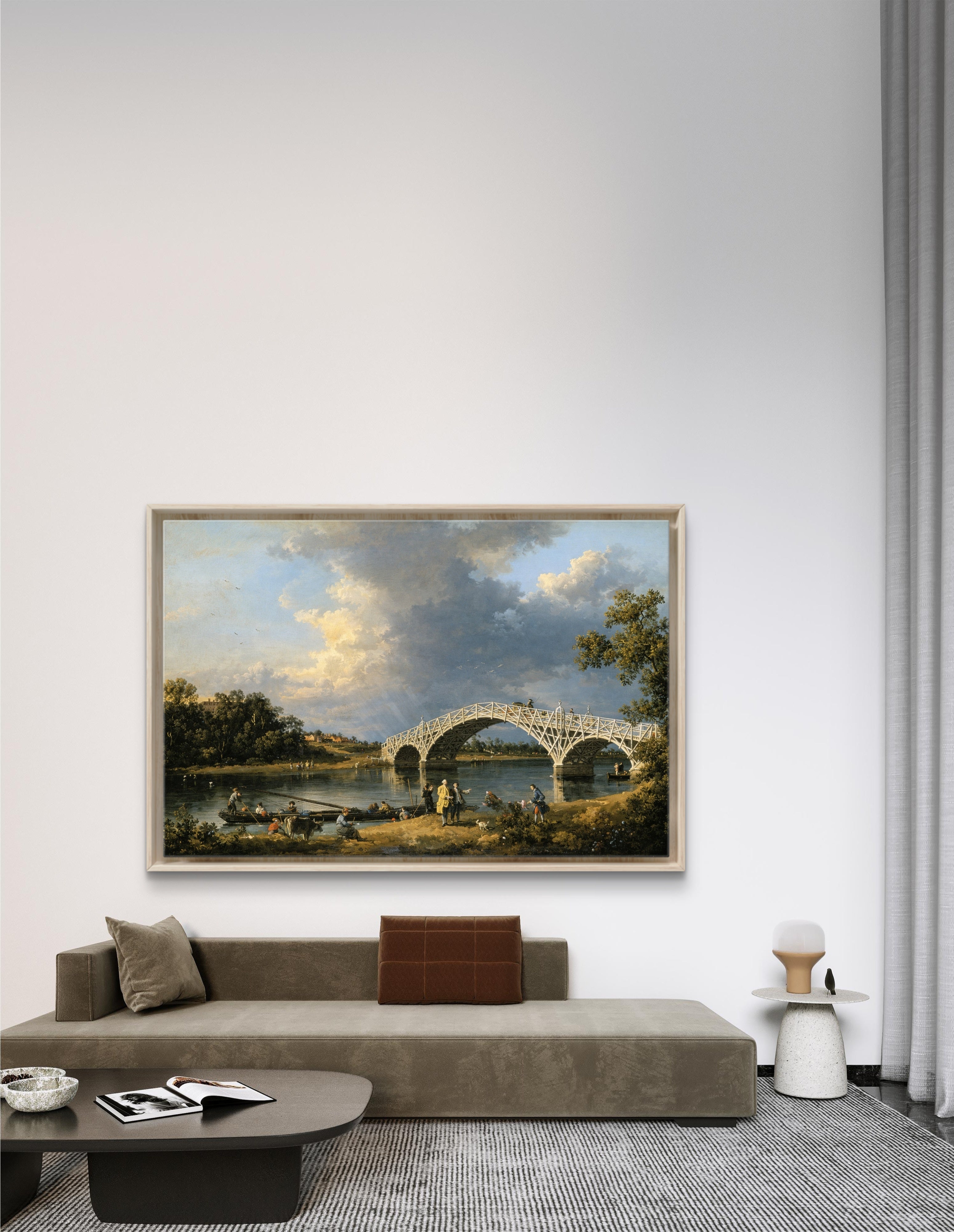 Old Walton Bridge, by Canaletto