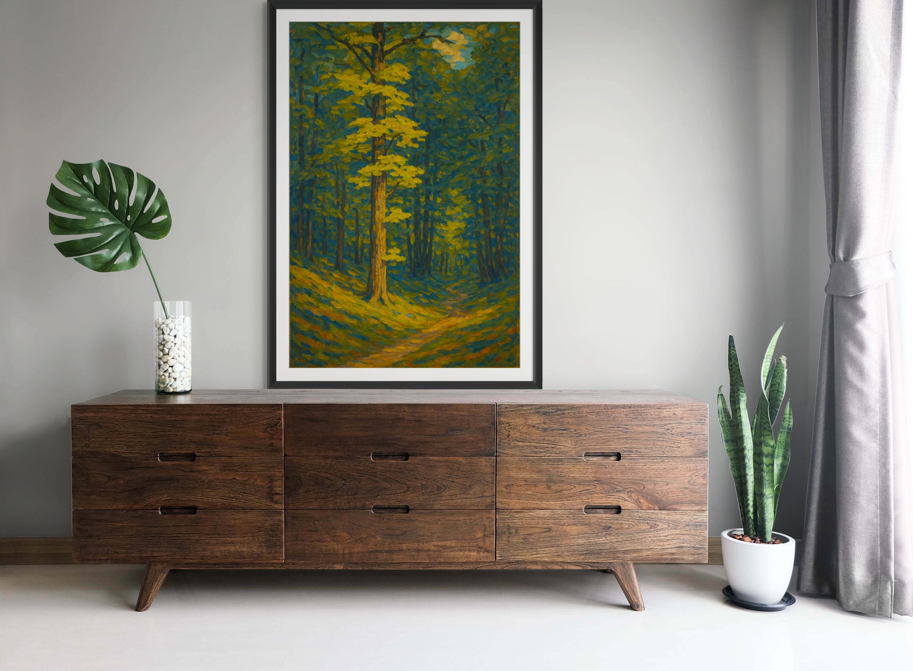 Framed & Ready to Hang, "Alone in the Forest," Northern Quebec.