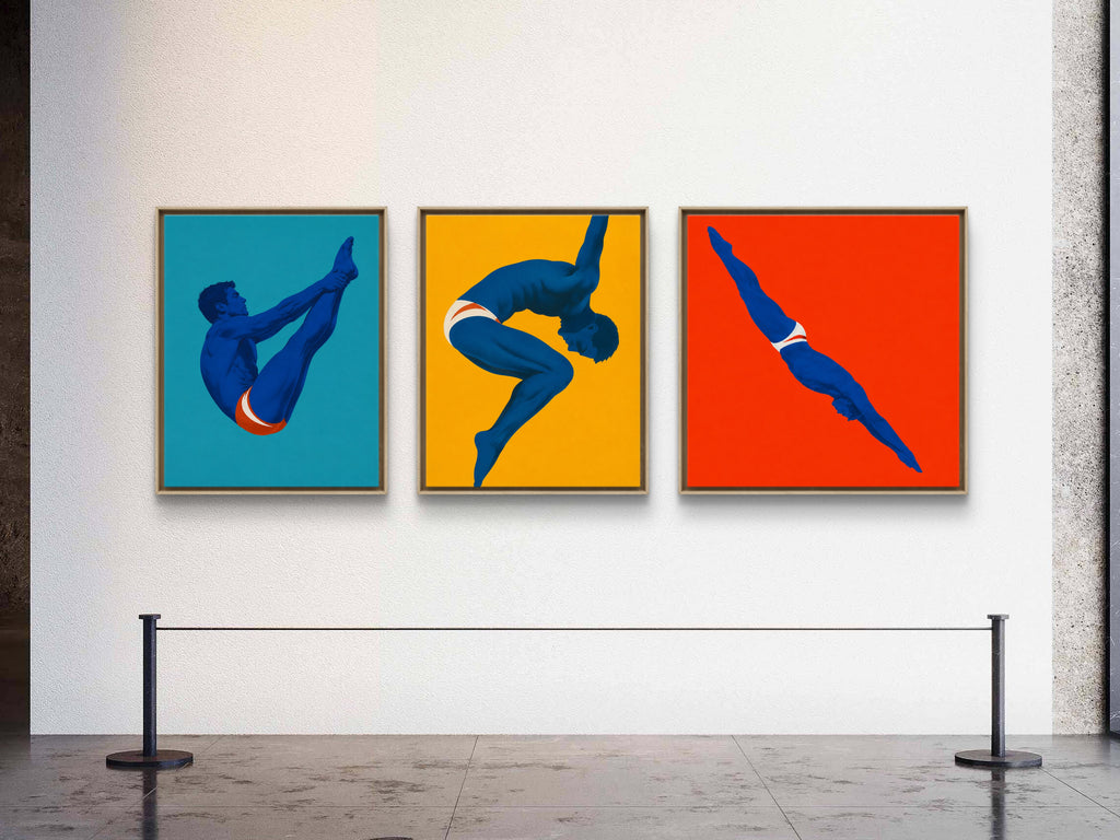 The Diver Series, Poetry of Movement, An Original Artwork by Elliott Best