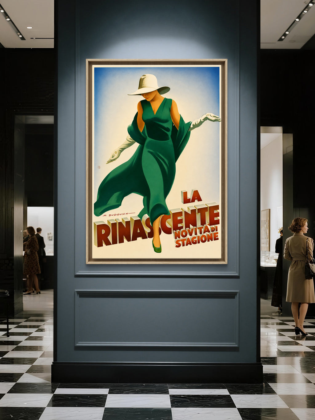 La Rinascente — Novità di Stagione, 1920s Italian Fashion Poster