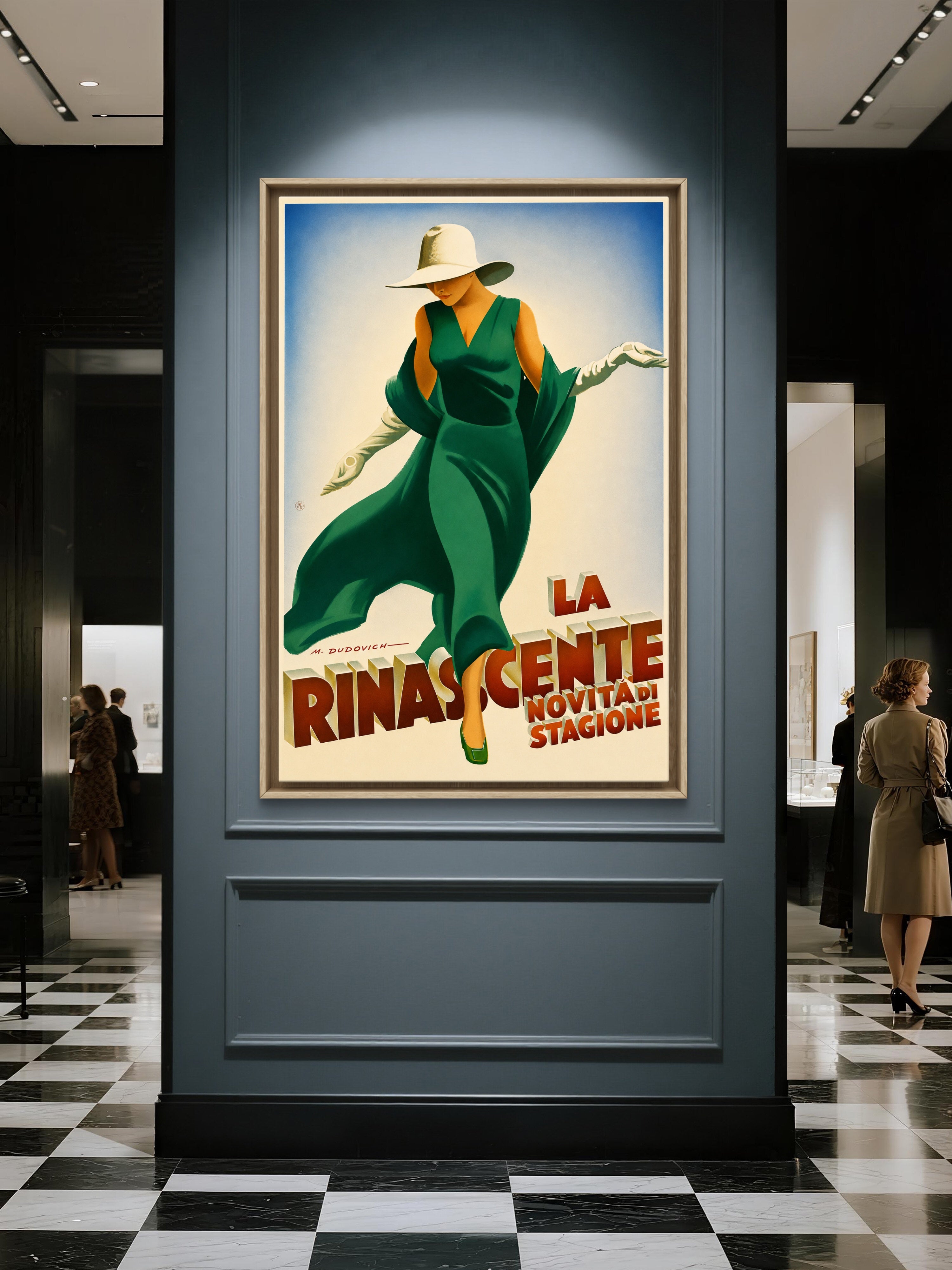 La Rinascente — Novità di Stagione, 1920s Italian Fashion Poster