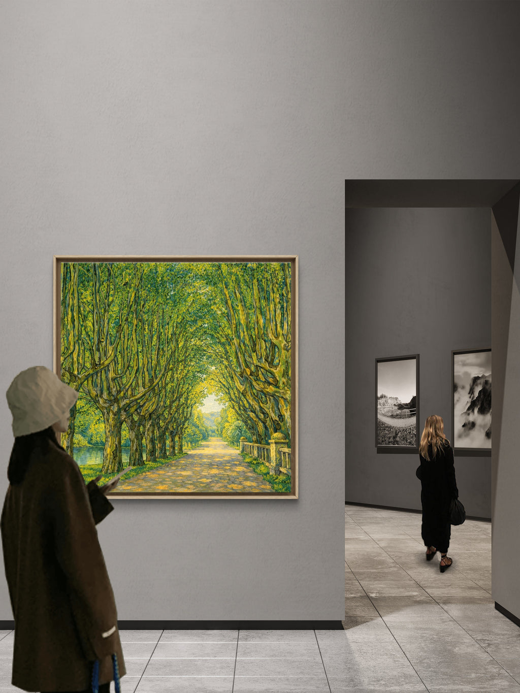 Avenue in Schloss Kammer Park (near Lake Attersee), Gustav Klimt, 1912, Restoration by Elliott Best