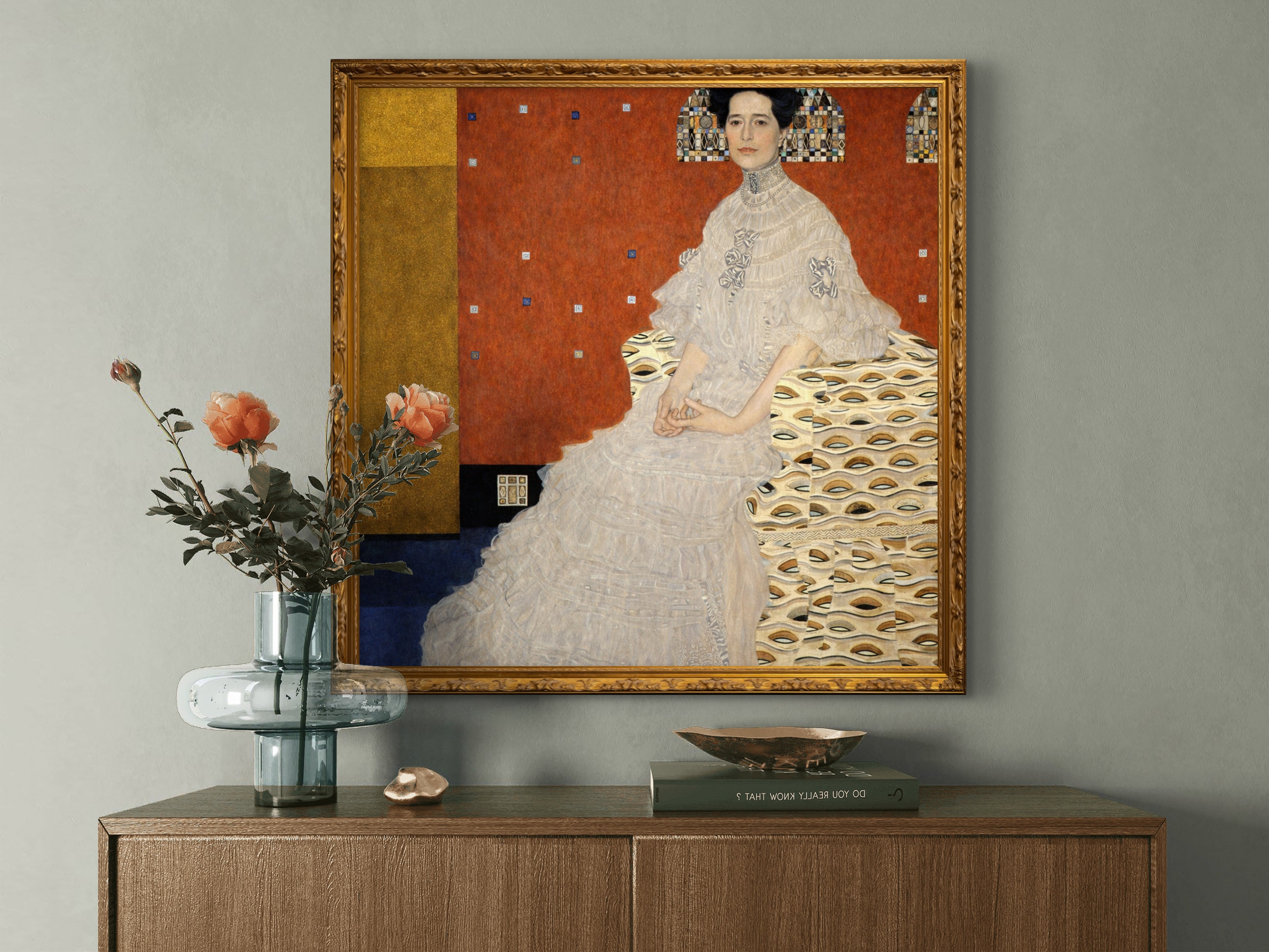 Portrait of Fritza Riedler (wife of the Austrian engineer Alois Riedler), Gustav Klimt, 1906 - An Elliott Best Restoration