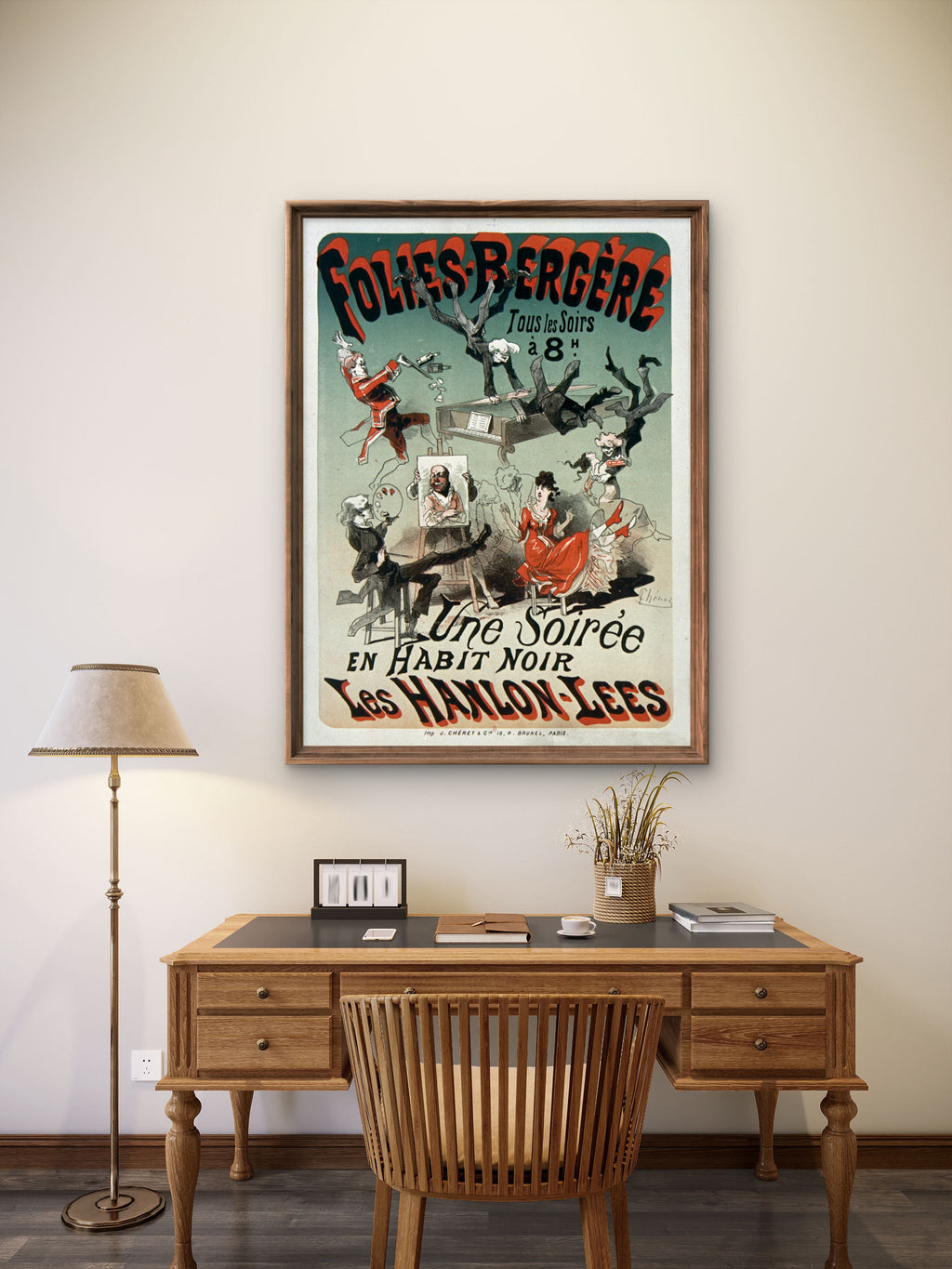 Jules Chéret "Folies Bergère 1878,"  remastered in the Elliott Best Studio.