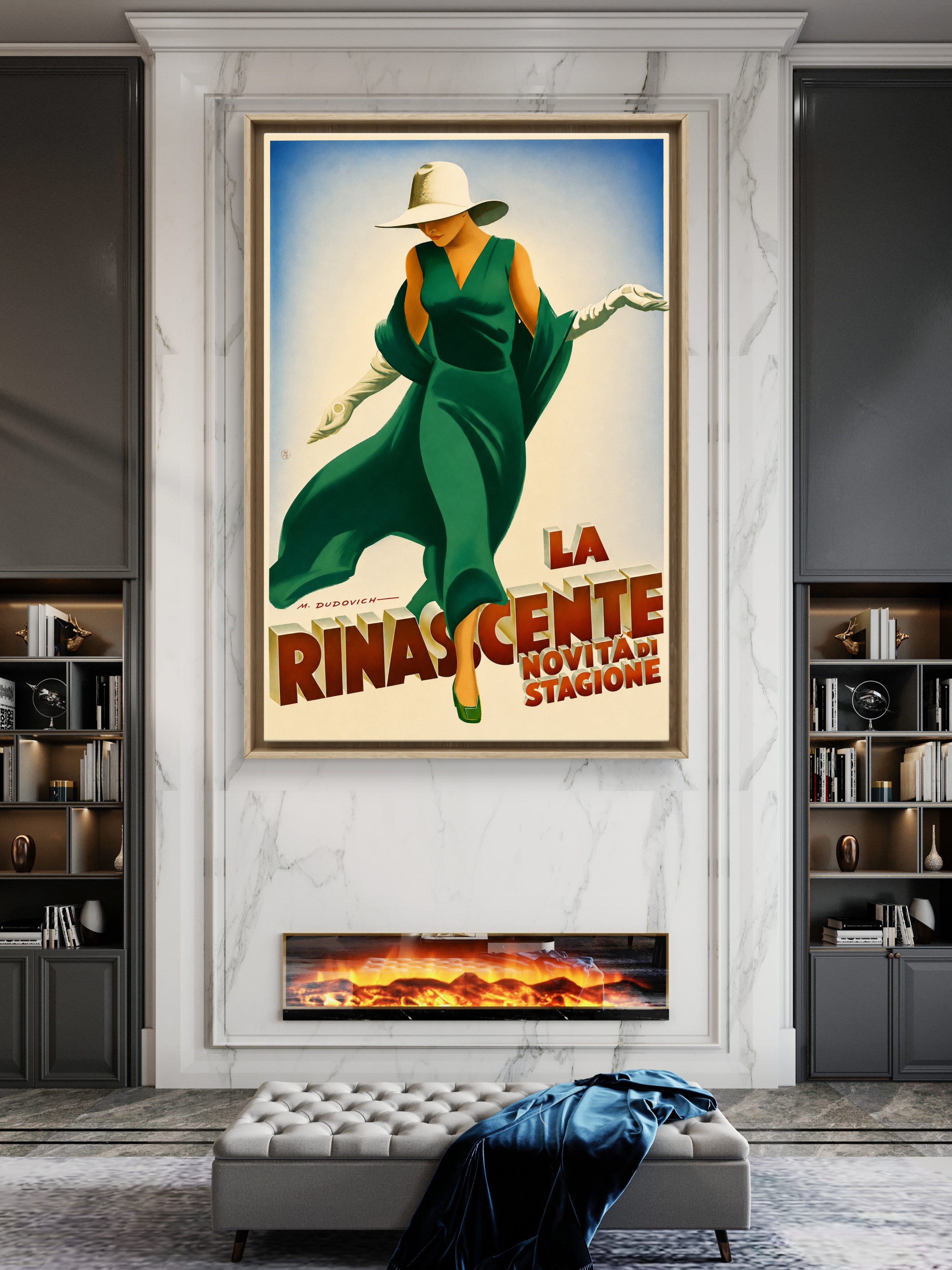La Rinascente — Novità di Stagione, 1920s Italian Fashion Poster