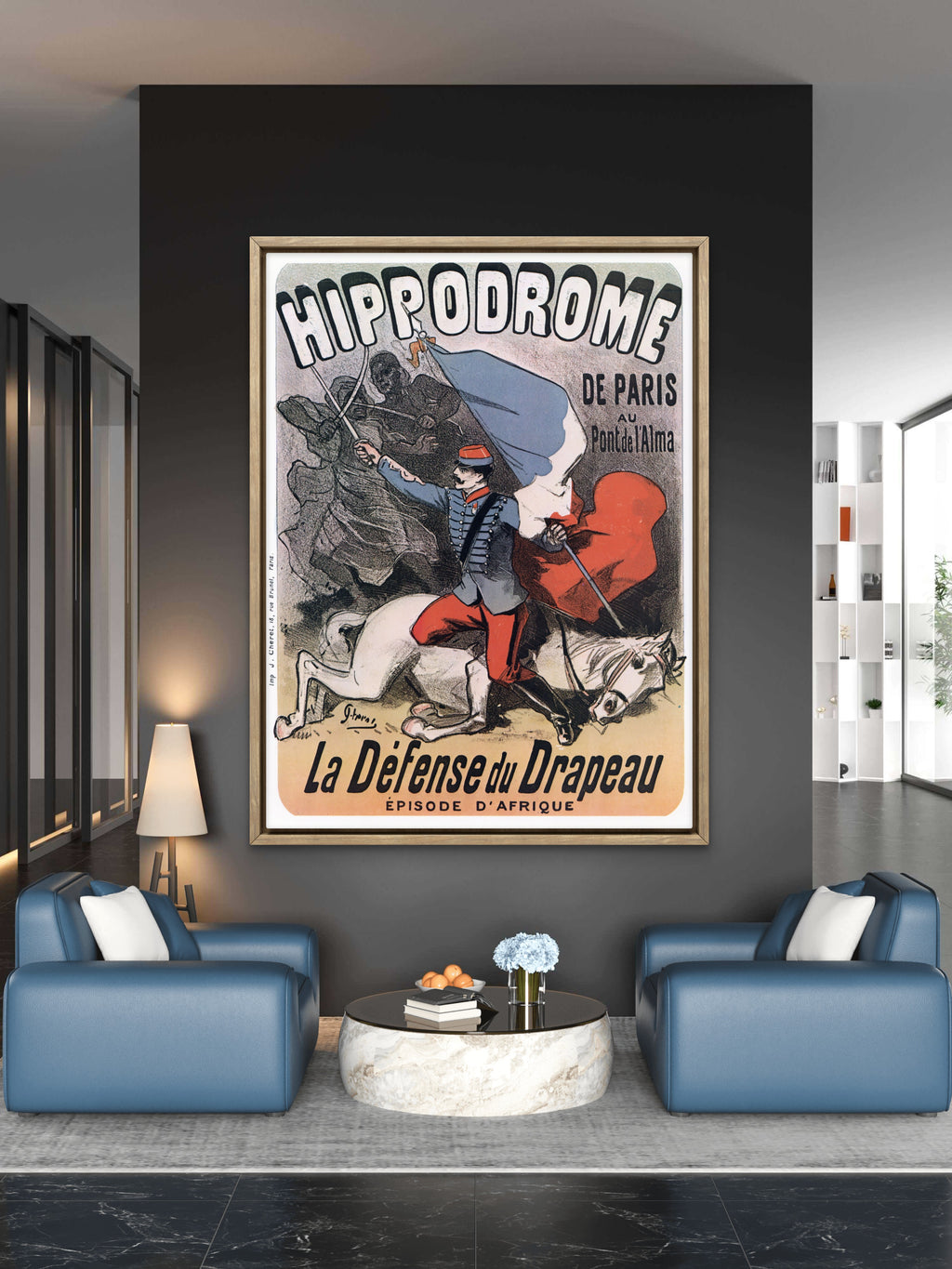 Jules Chéret La Défense du Drapeau 1880 - Patriotic French Poster