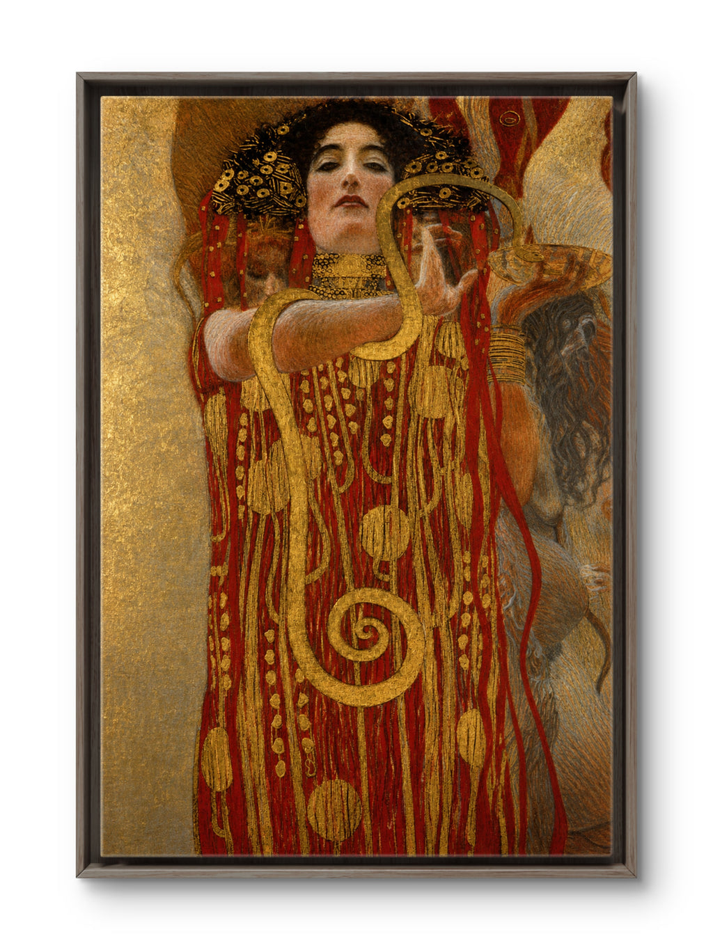 Detail of Hygieia, goddess of health, from Klimt’s University of Vienna Faculty Painting "Medicine," 1901, Remastered in the Elliott Best Studio