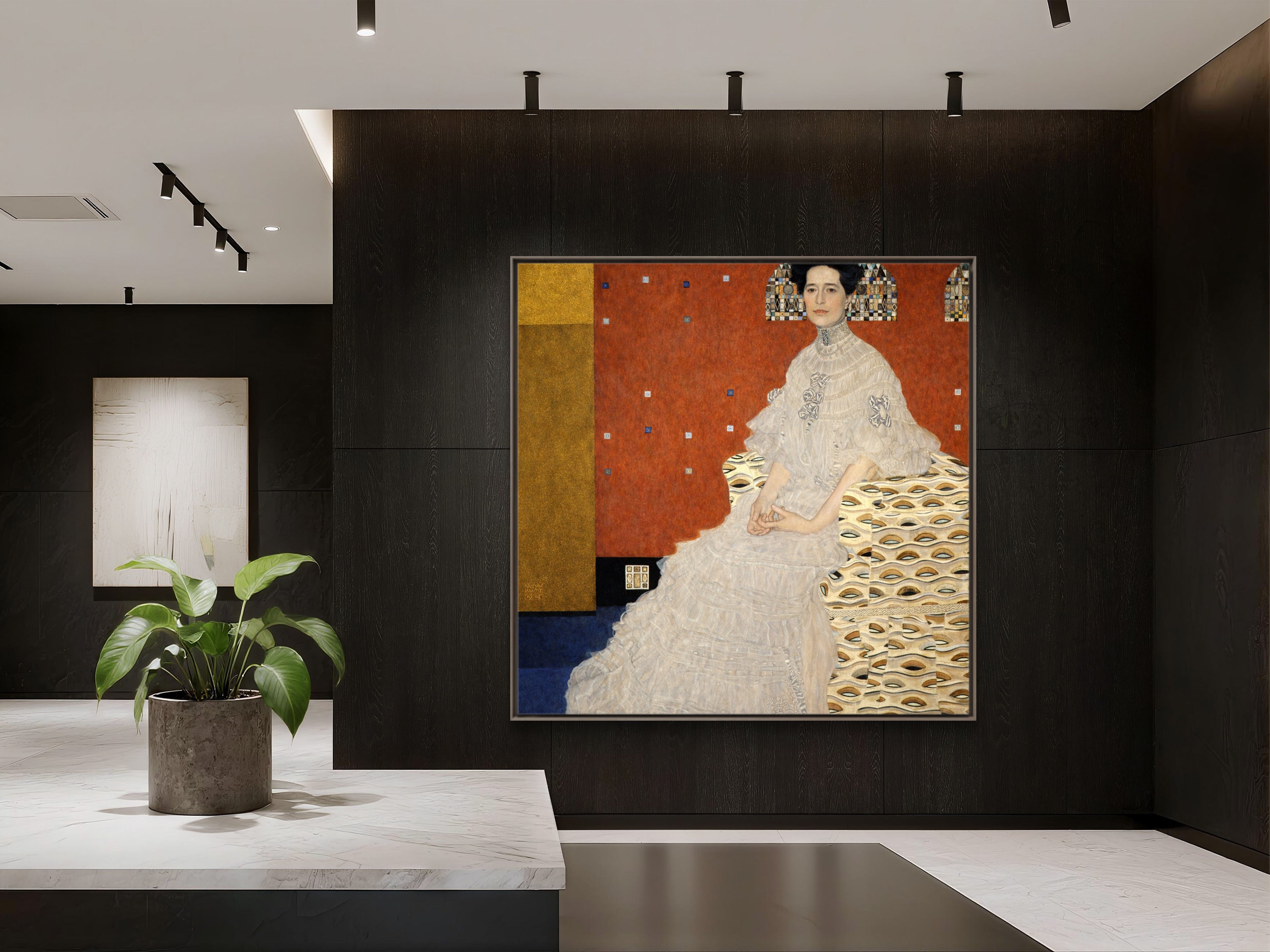 Portrait of Fritza Riedler (wife of the Austrian engineer Alois Riedler), Gustav Klimt, 1906 - An Elliott Best Restoration