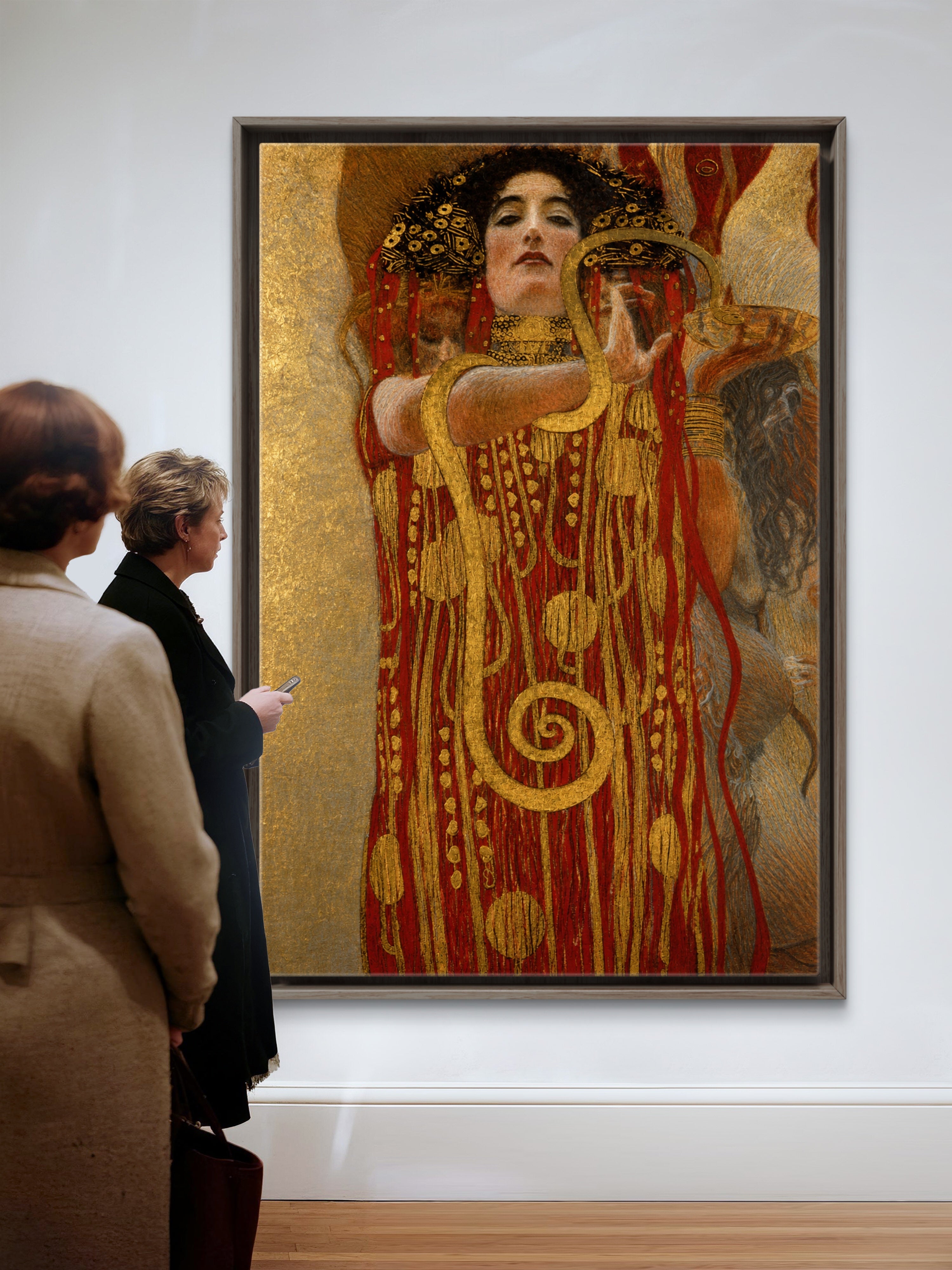 Detail of Hygieia, goddess of health, from Klimt’s University of Vienna Faculty Painting "Medicine," 1901, Remastered in the Elliott Best Studio